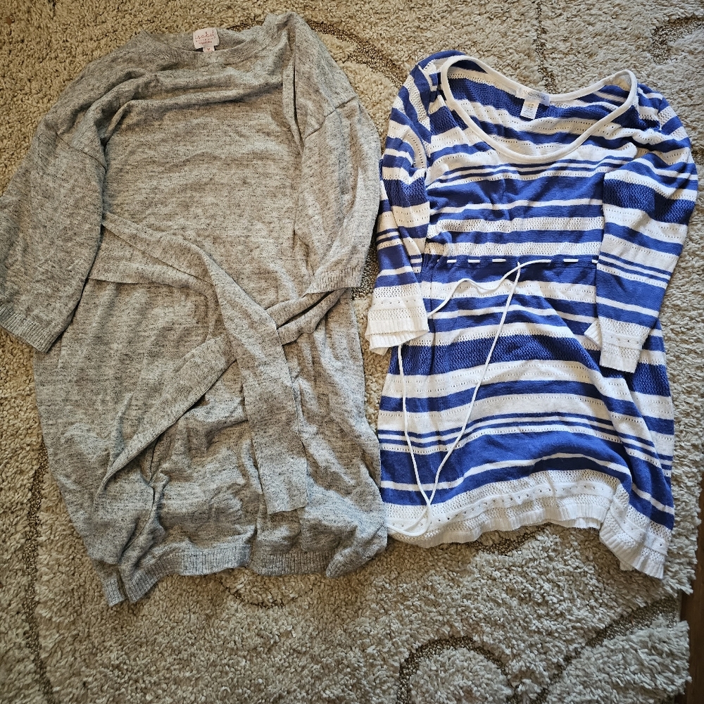 Maternity sweater lot - 2 sweaters, size medium